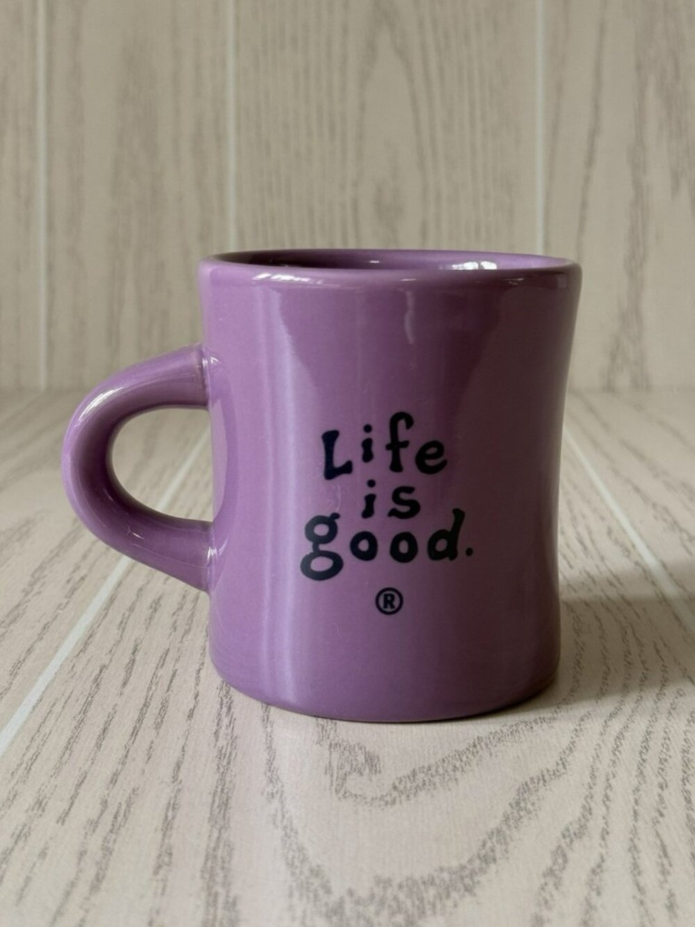 Life is Good Coffee Mug Thick Ceramic Purple Do What You Like Like What you Do